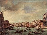 Francesco Guardi The Grand Canal, Looking toward the Rialto Bridge painting
